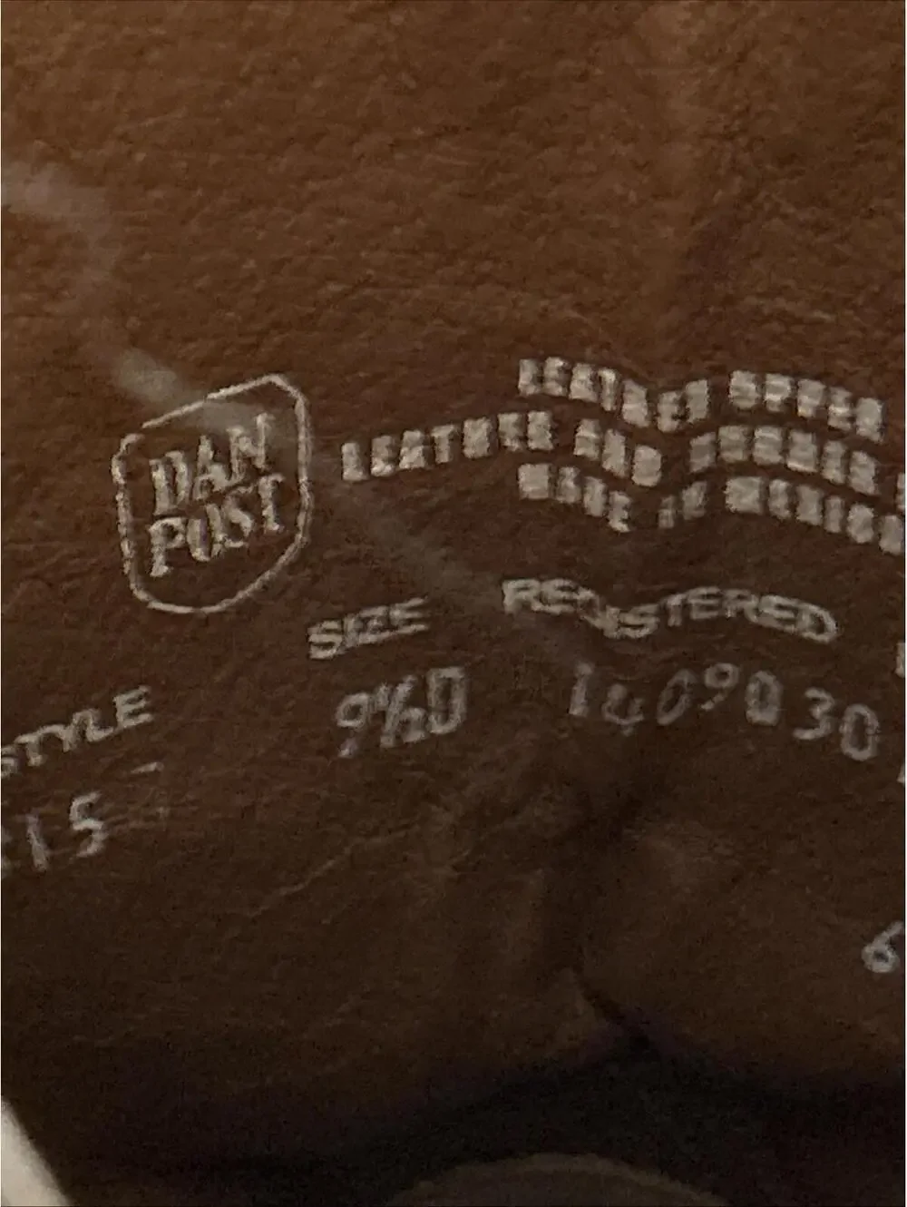 DAN POST FRANKLIN 11" WESTERN GENIUNE LEATHER MEN'S BOOTS 9.5D Cowboy square toe - Picture 13 of 15